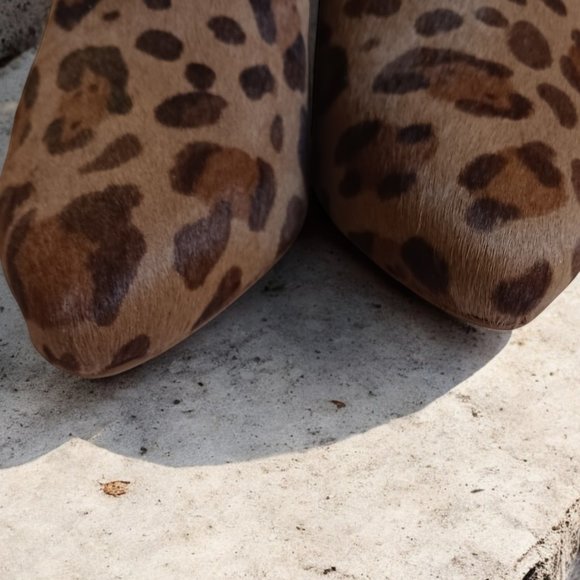 Cole Haan Elyse Bootie Mercer Ocelot Print Calf Hair Ankle Boots – Size 8B - Picture 6 of 13